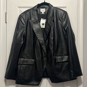 Nine West Faux Leather Blazer XL